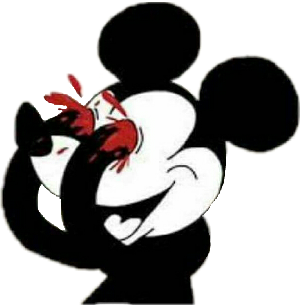 Blood - Mickey Mouse Sad Png (612x625), Png Download