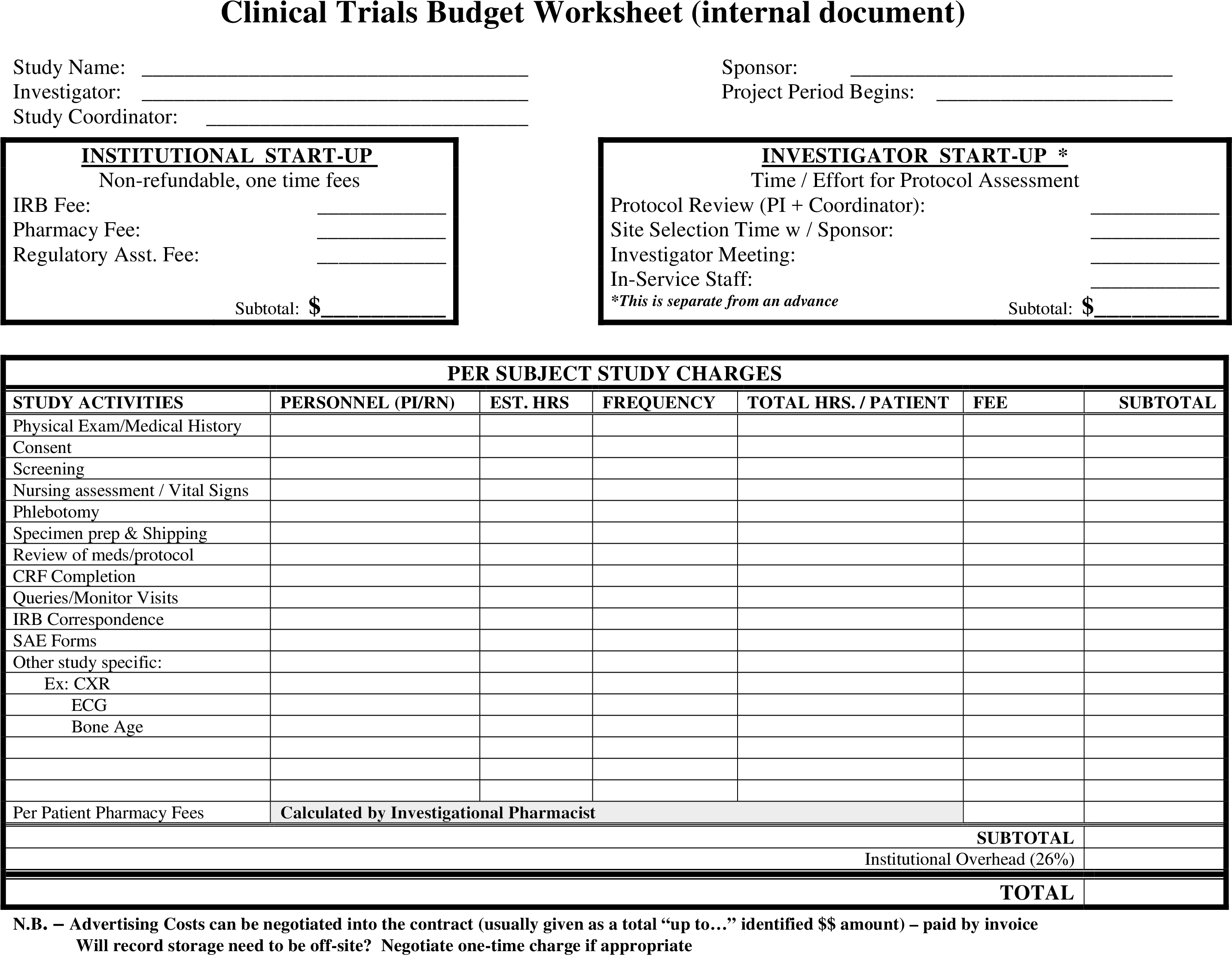 Free Clinical Trial Budget Templates At - Clinical Trial Templates (3300x2550), Png Download