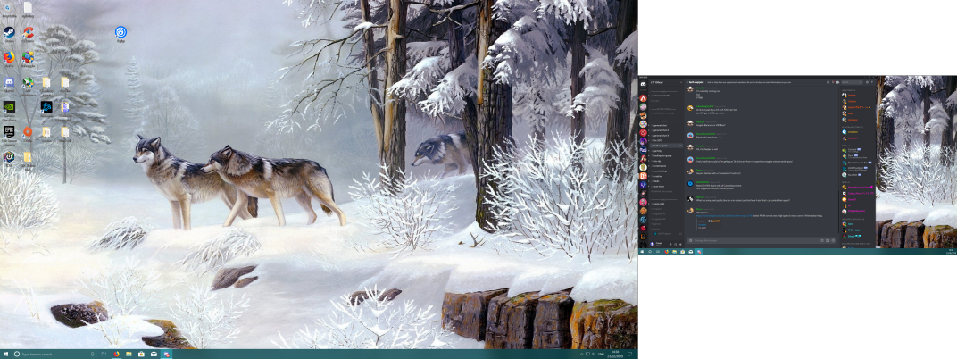 Desktop - Wolf Wallpaper Winter Hd (1072x402), Png Download