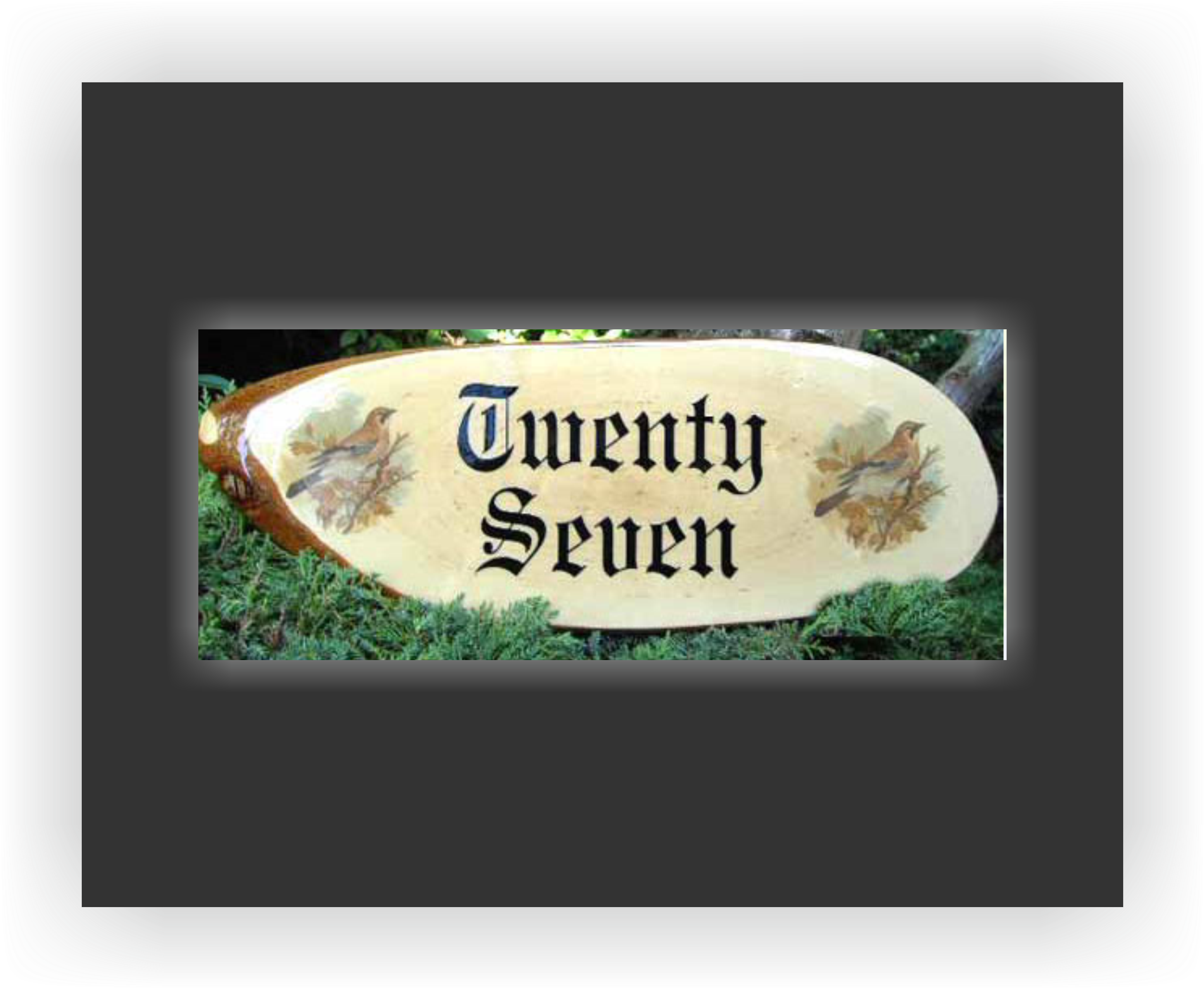 Wooden House Signs 15" - Old English Font (2562x2102), Png Download