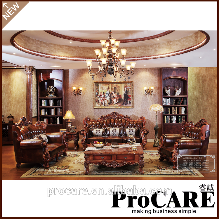 European Styles Antique Living Room Solid Wooden Sofa - Sofa Set Price In India 2017 (750x750), Png Download