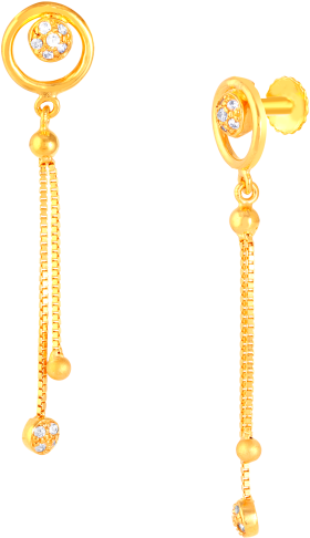 Pretty Danglers Gold Earring Gold Earrings, Drop Earrings, - Earrings (700x525), Png Download