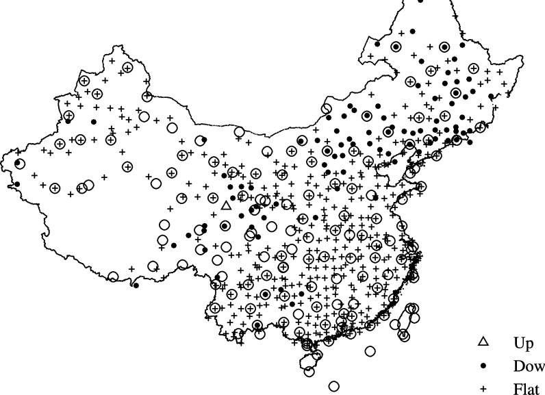 Locations Of The 523 Surface Stations And Their Annual - Line Art (796x577), Png Download