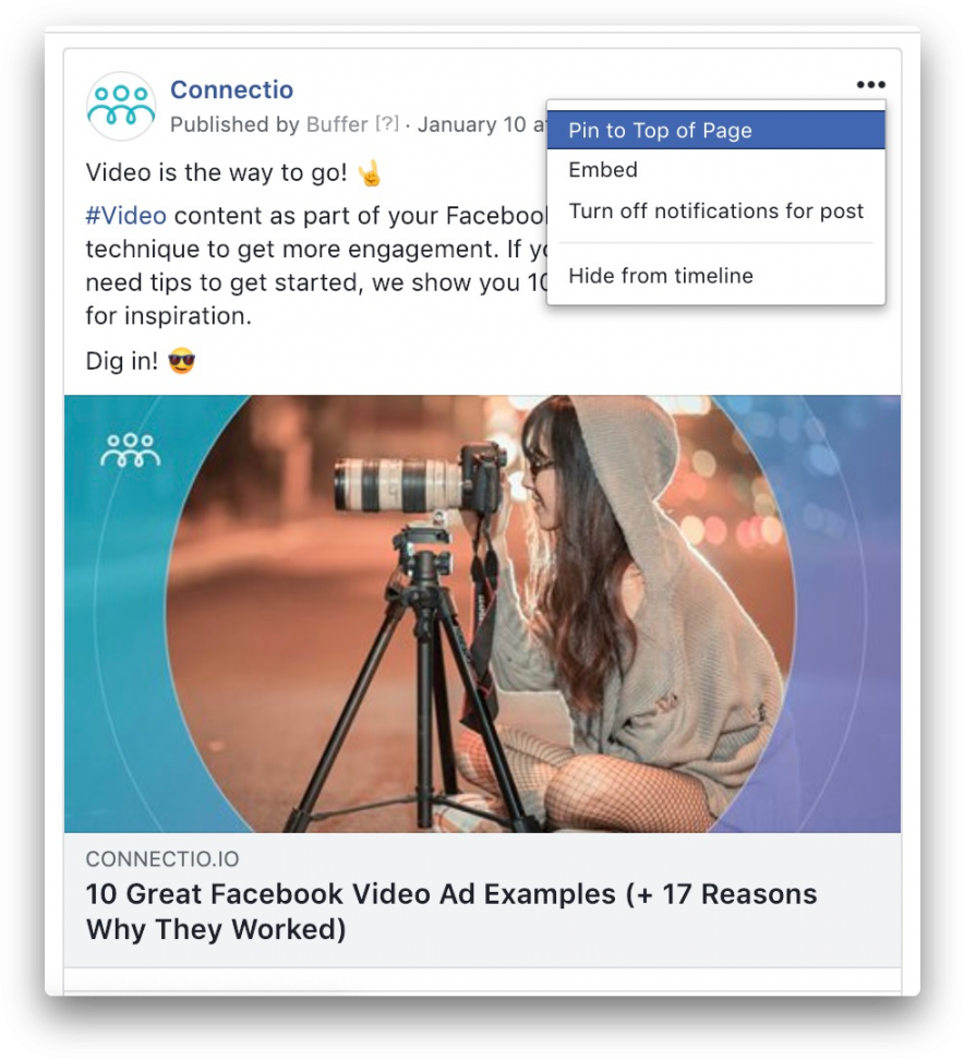Pinning A Facebook Post Is A Smart Hack To Triple Your - Photography (983x1024), Png Download