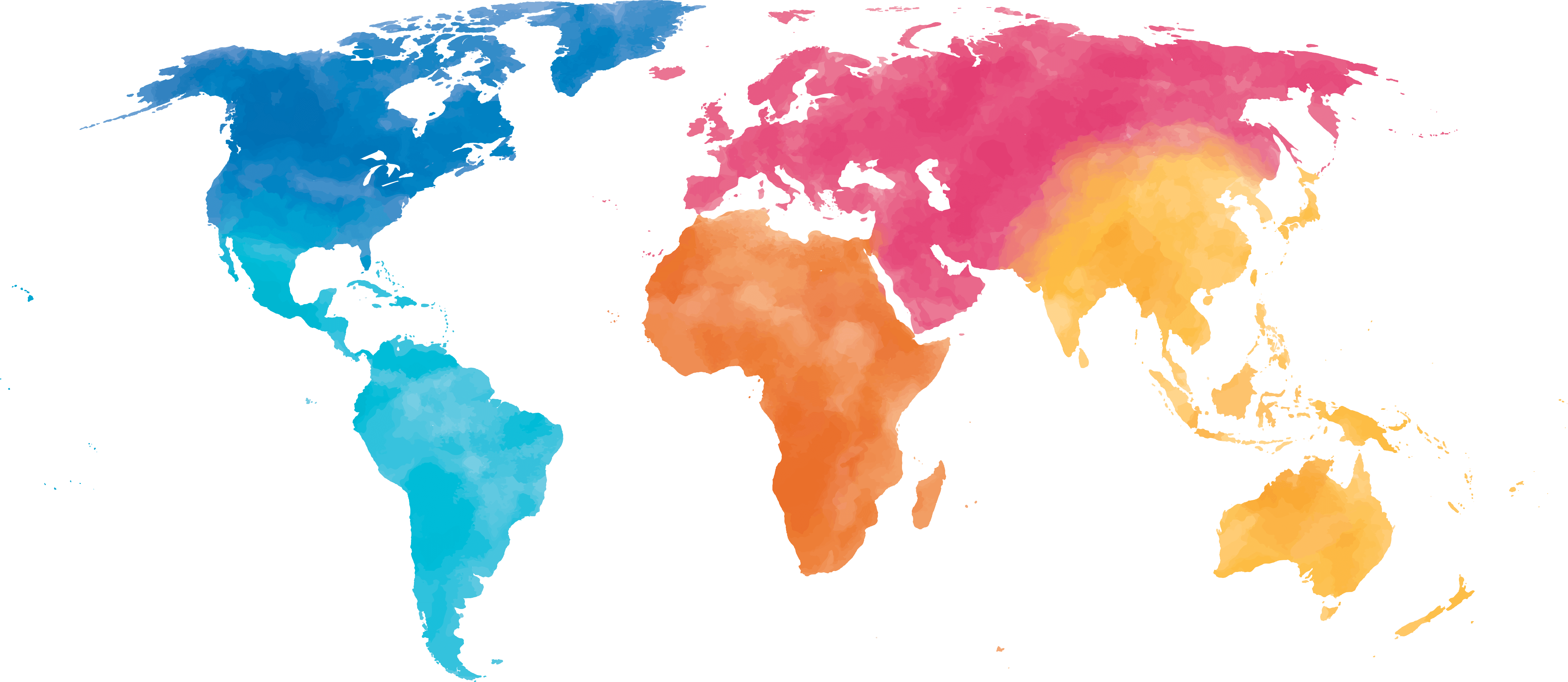 Meaningful Relationships With National And Other Team - Interpol Map (4803x2090), Png Download