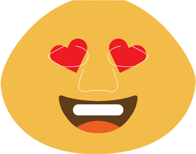 Emoji Love Masque - Smiley (838x539), Png Download