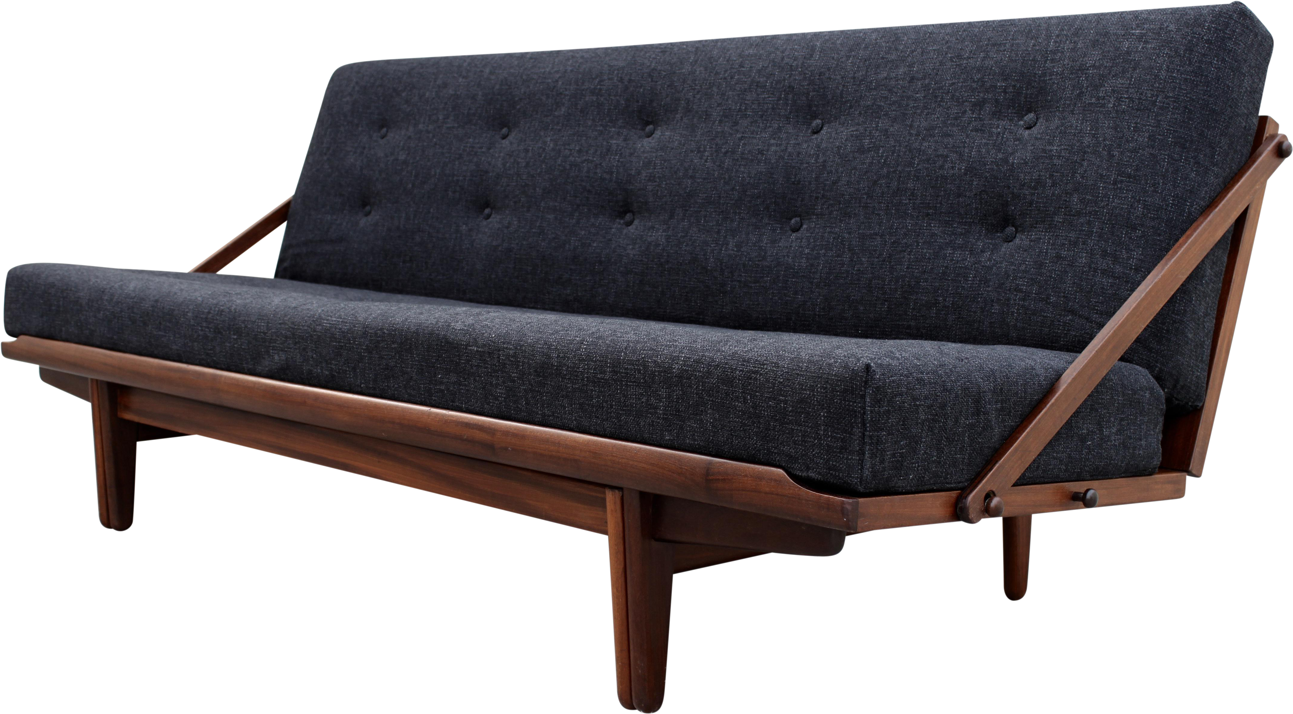 Poul M Volther For Frem Rojle Solid Teak Danish Mid - Studio Couch (4779x2641), Png Download