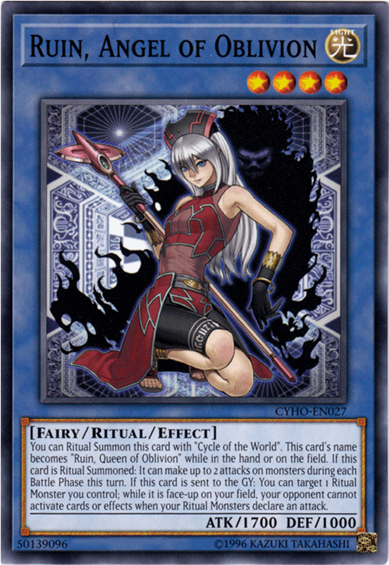 Details About Ruin, Angel Of Oblivion - Yugioh Demise And Ruin (800x800), Png Download