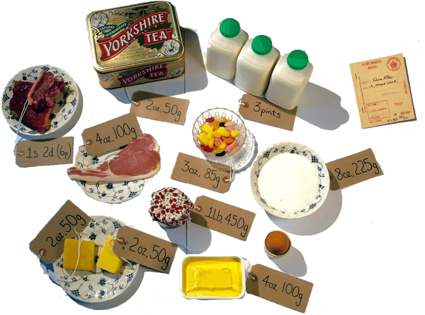 Eat For Victory - Ww2 Rations Per Week (900x642), Png Download