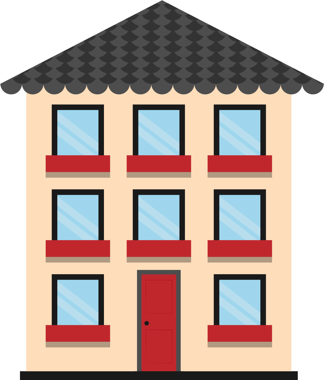 Home Clipart Png Image - Sistema De Agua Caliente Hoteles (1155x1332), Png Download