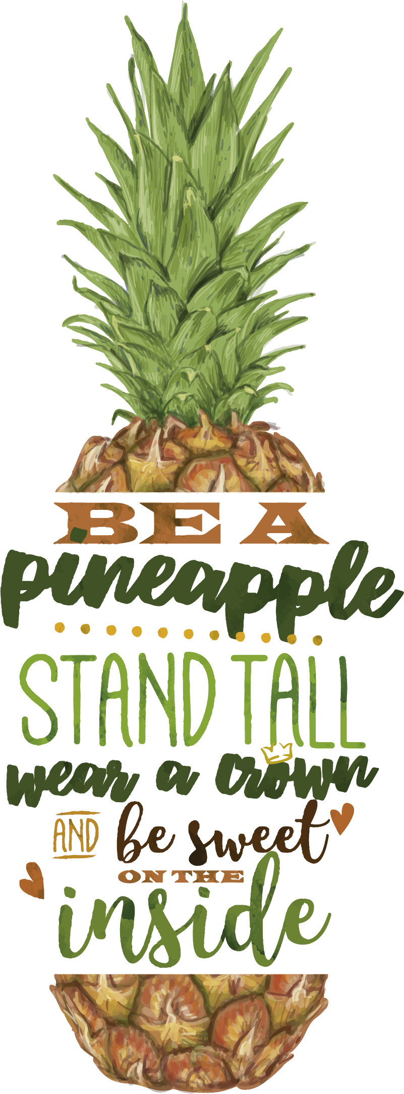 Vinilo Frase Piña Acuarela - Beneficios Piña (801x2167), Png Download