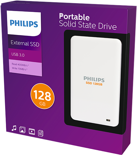 External Ssd 128gb - Philips External Hard Drive (900x600), Png Download