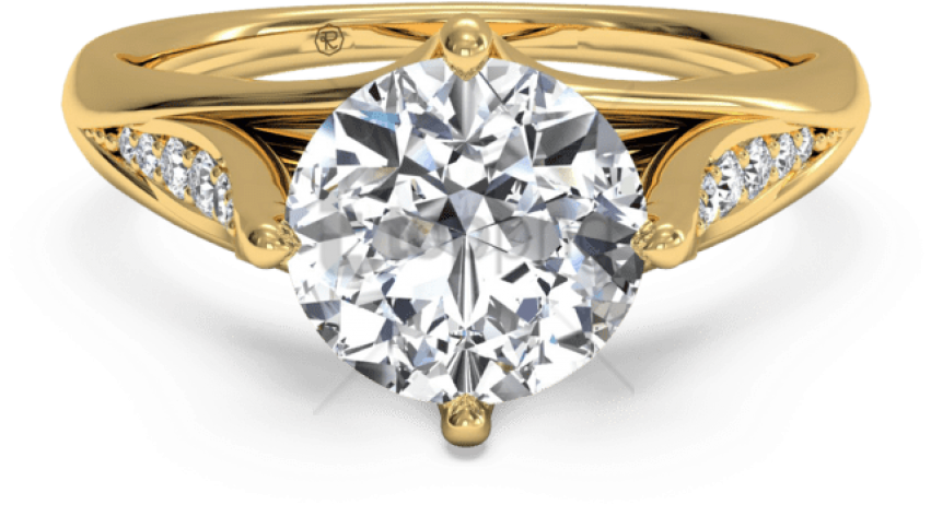 Free Png Gold Wedding Rings Png Png Image With Transparent - Engagement Ring (850x572), Png Download