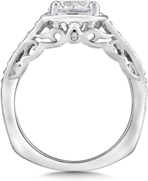 Valina Diamond Engagement Ring Mounting In 14k White - Pre-engagement Ring (800x800), Png Download