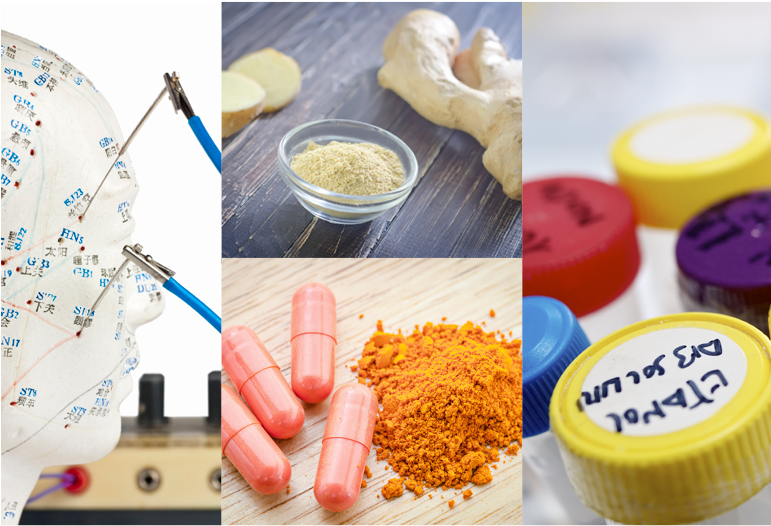 Collage Av Behandlinger Og Urter - Acupuncture (842x595), Png Download