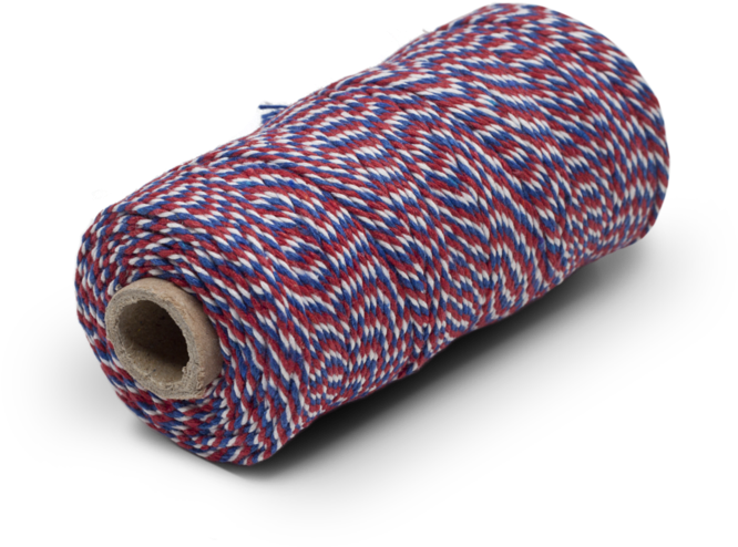Bakers Twine 100% Cotton Airmail Red, White & Blue - Thread (760x622), Png Download