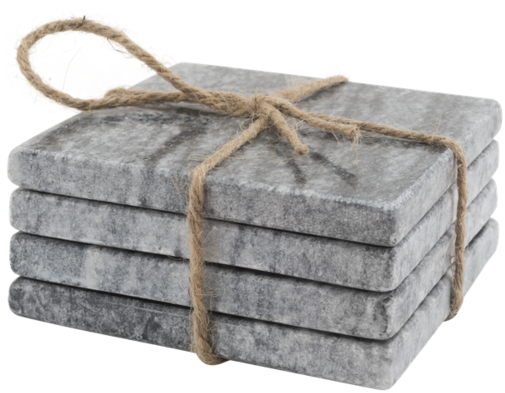 Black Marble Coaster Set - Wrapping Paper (600x600), Png Download