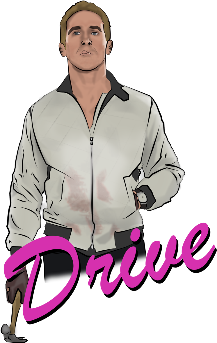 Ryan Gosling Clipart - Ryan Gosling Drive Cartoon (900x1200), Png Download