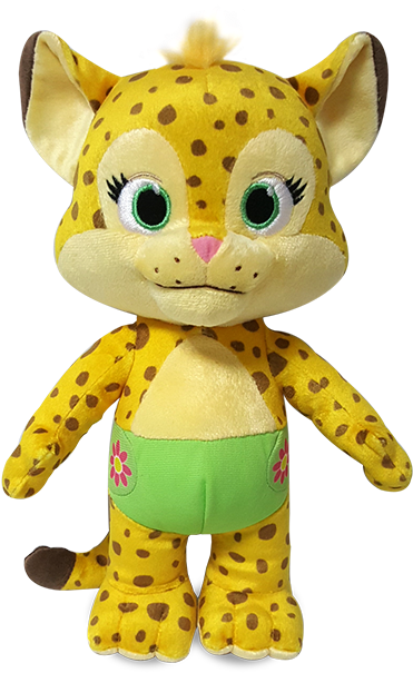 Word Party Franny Plush Front 650 - Snap Toys Word Party Franny 7" Stuffed Plush Baby Cheetah (650x650), Png Download