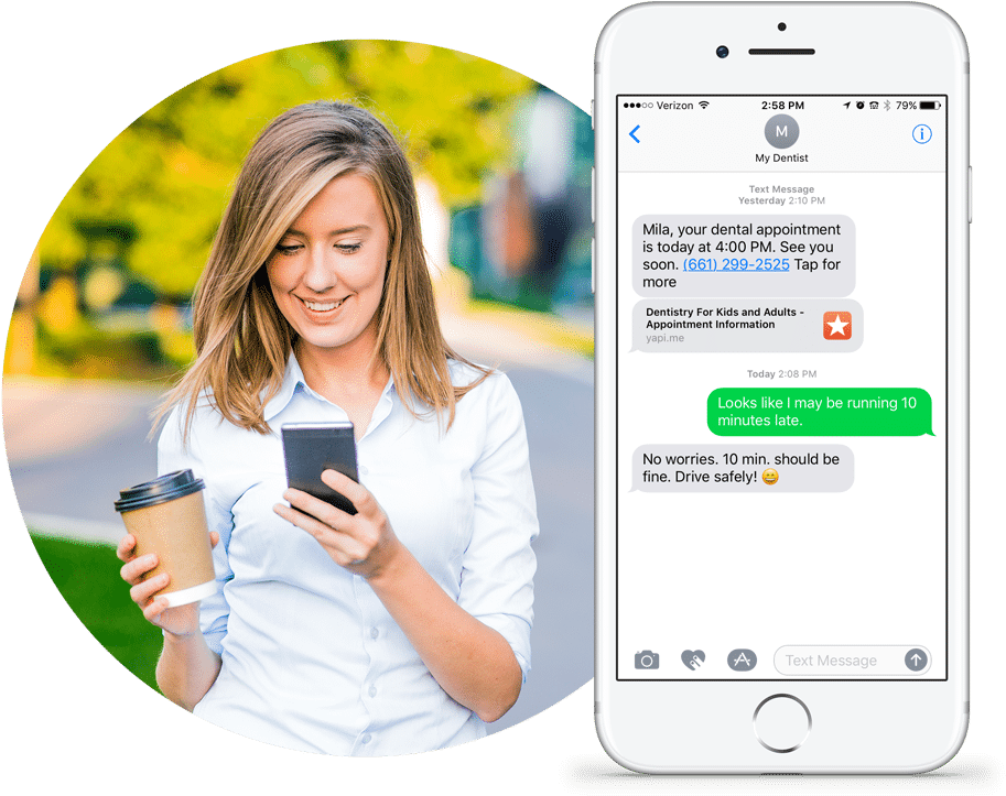 Texting, Dental Offoce, Two Way Texting, Dental Patient, - Dental Texting (1000x816), Png Download
