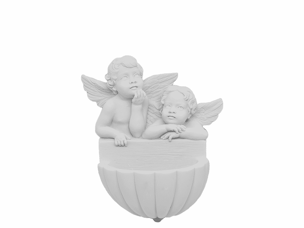 Stoup With Little Angels 3,5×5,5 In - Angel (1024x768), Png Download