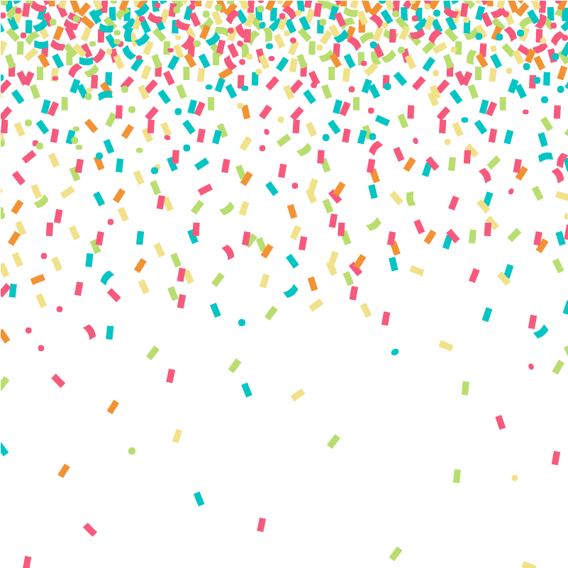 Colors Clipart Background Transparent - Png Confetti (820x817), Png Download