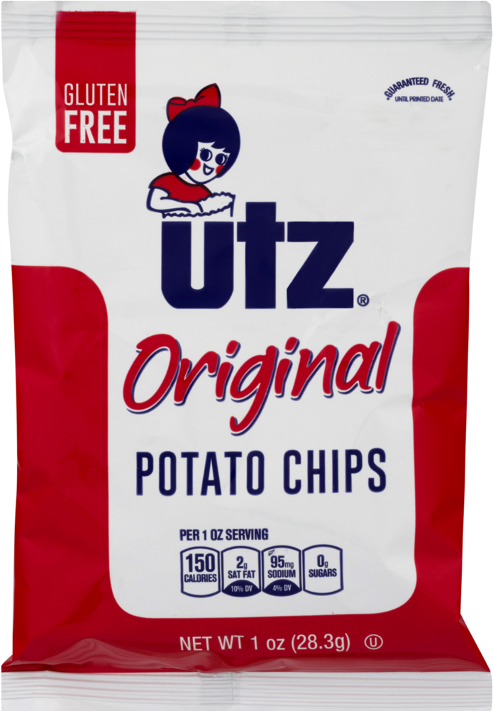 Utz Potato Chips, Original - Utz Quality Foods Potato Chips (1000x1000), Png Download
