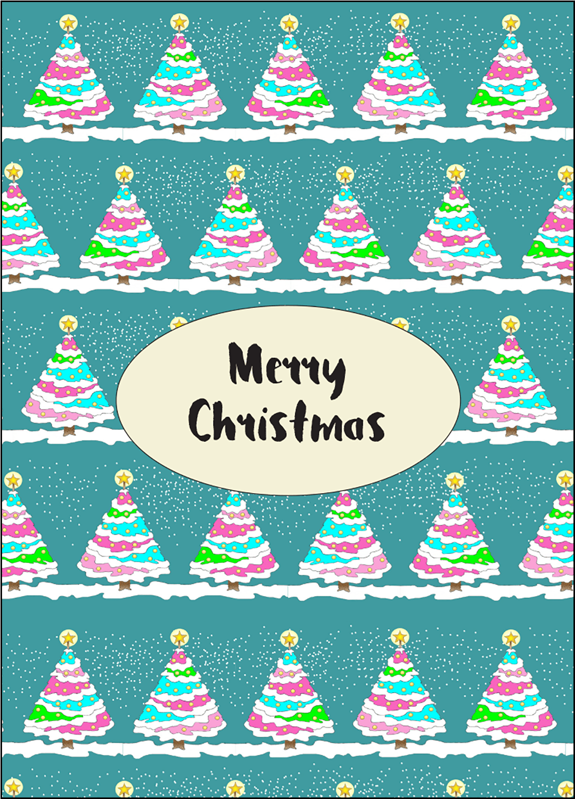 Christmas Card - Christmas Tree (1600x1600), Png Download