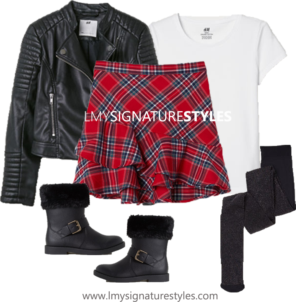 Tween/teen Girl Look - H&m Leather Jackets Kids (1032x1080), Png Download