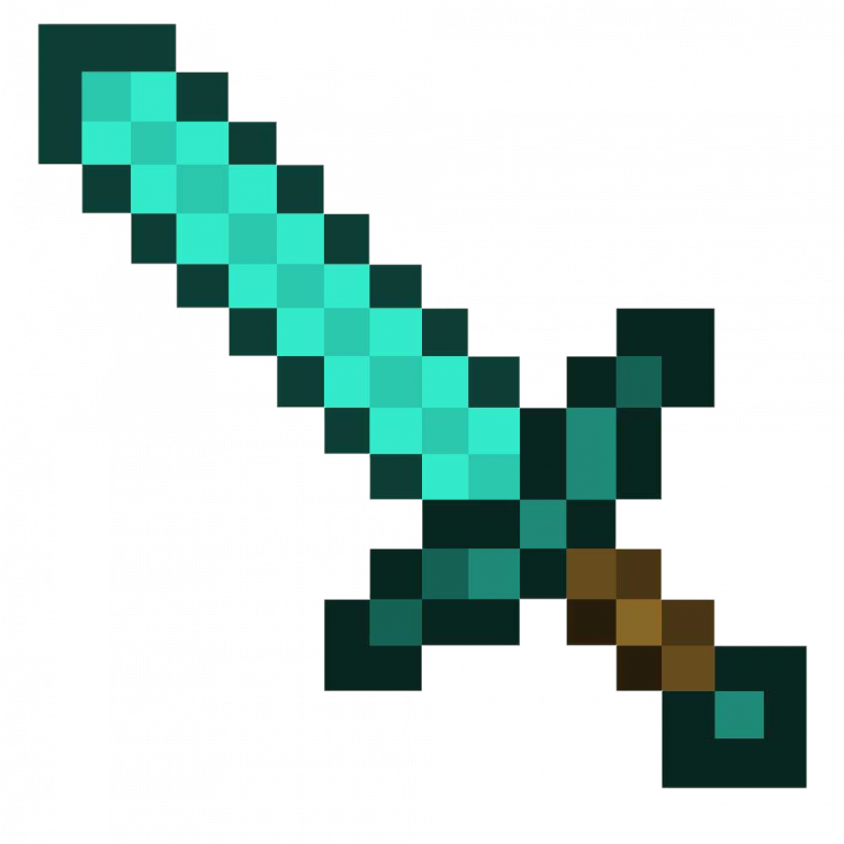 Download Minecraft Clip Art - Diamonds Sword (768x768), Png Download