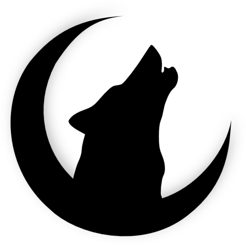 Wolf Howling Clipart Wolf Moon Clipart Howlingwolfheaddrawing - Wolf And Moon Silhouette (1024x1024), Png Download