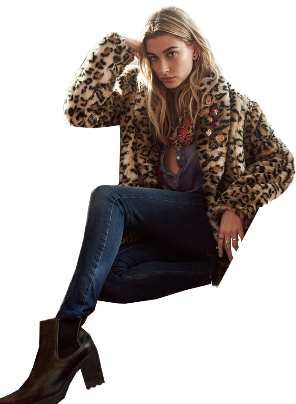 #png #tumblr #aesthetic #girl #model #blonde #white - Hailey Baldwin Tommy Hilfiger (1024x1536), Png Download