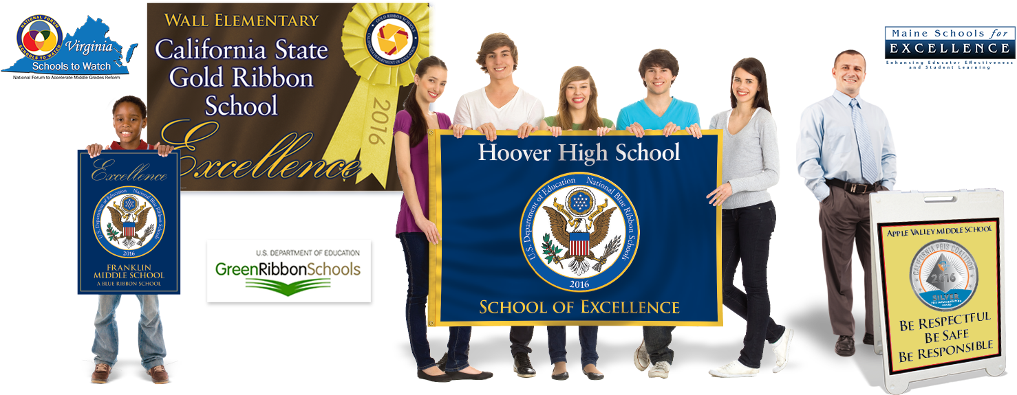 Serving Award-winning National Blue Ribbon Schools - Banners For School Achievements (1510x591), Png Download