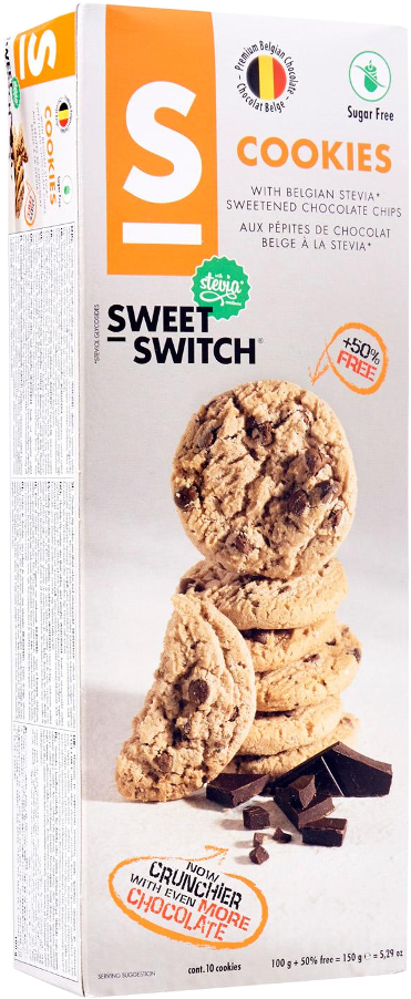 Sweet Switch Chocolate Chips Cookies - Chocolate (1200x960), Png Download