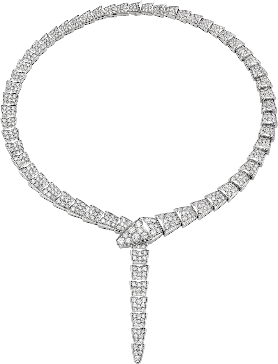 Serpenti Necklace Necklace White Gold White - Bulgari Serpenti Necklace (1800x1405), Png Download