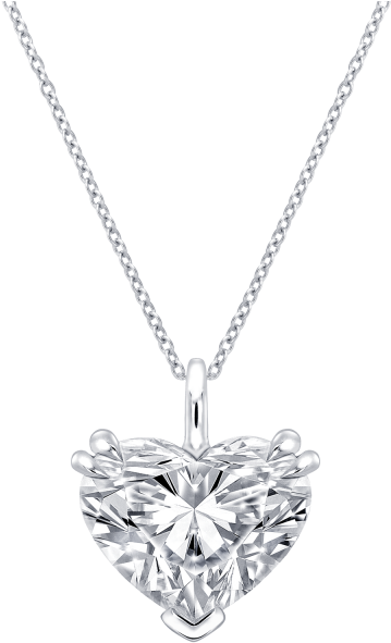 Heart Shaped Diamond Necklace - Locket (640x640), Png Download
