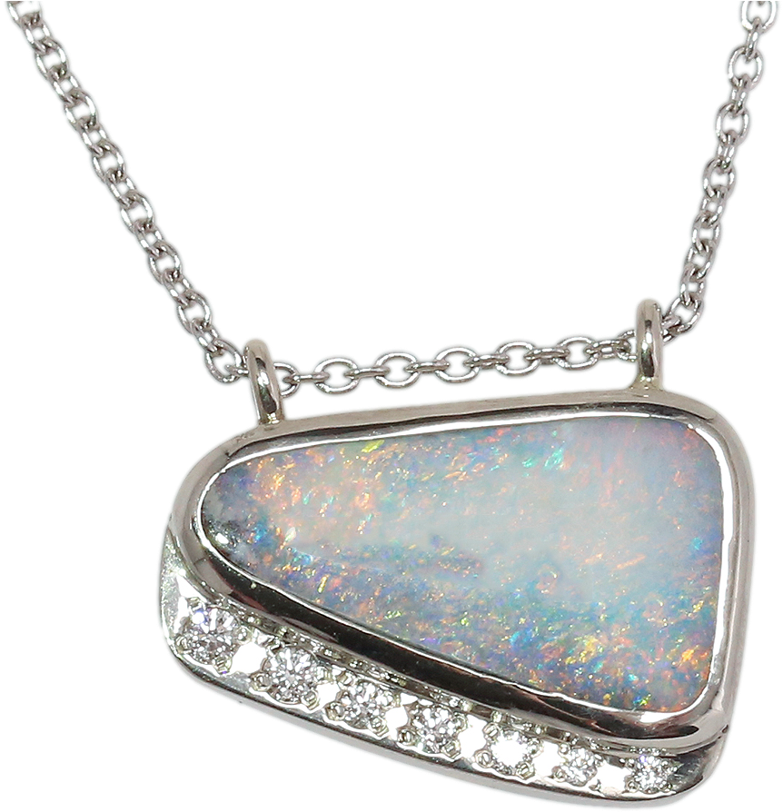 Opal & Diamond Necklace - Supergirl Glitter Necklace (1024x1024), Png Download