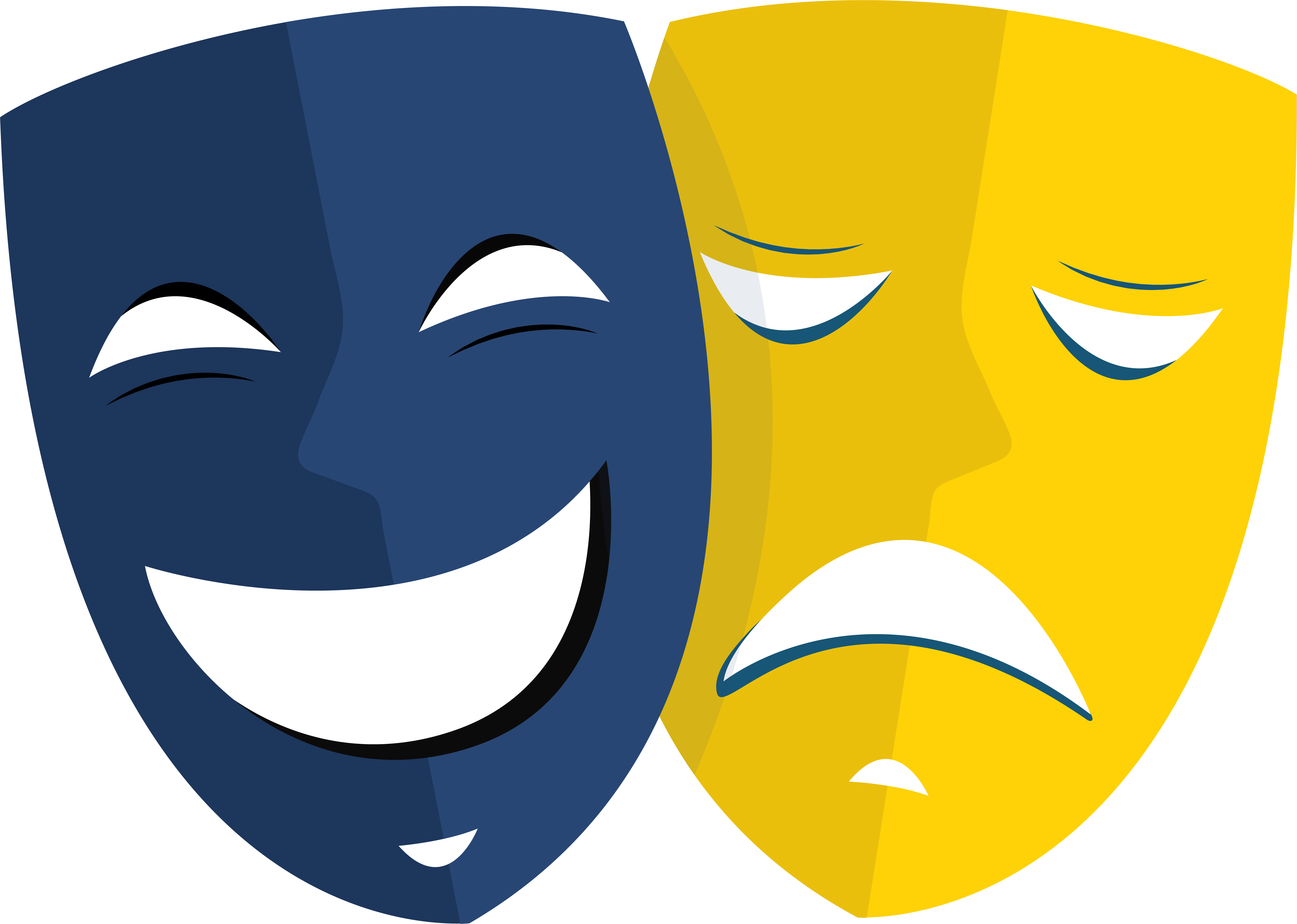 Drama Masks (5586x3980), Png Download