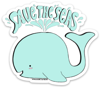 Save The Seas Sticker - Illustration (472x708), Png Download