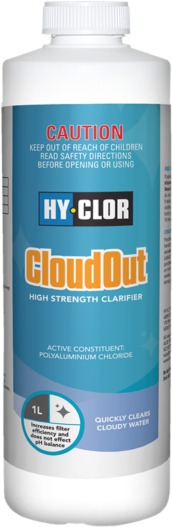 Hy-clor 1l Pool Cloud Out - Bottle (800x800), Png Download