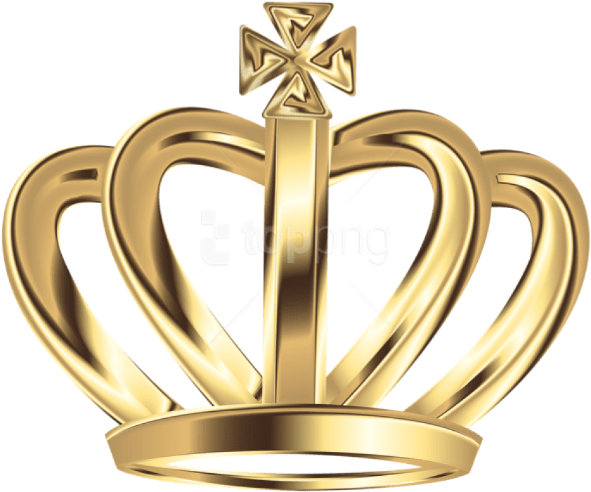 Free Png Gold Deco Crown Png Images Transparent - Crown Free Clip Art (850x707), Png Download
