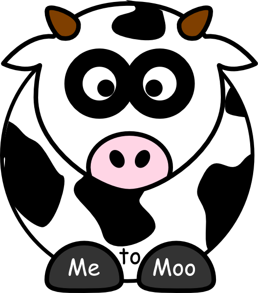 Cartoon Cow - Clipart Cartoon Animals Png (528x598), Png Download