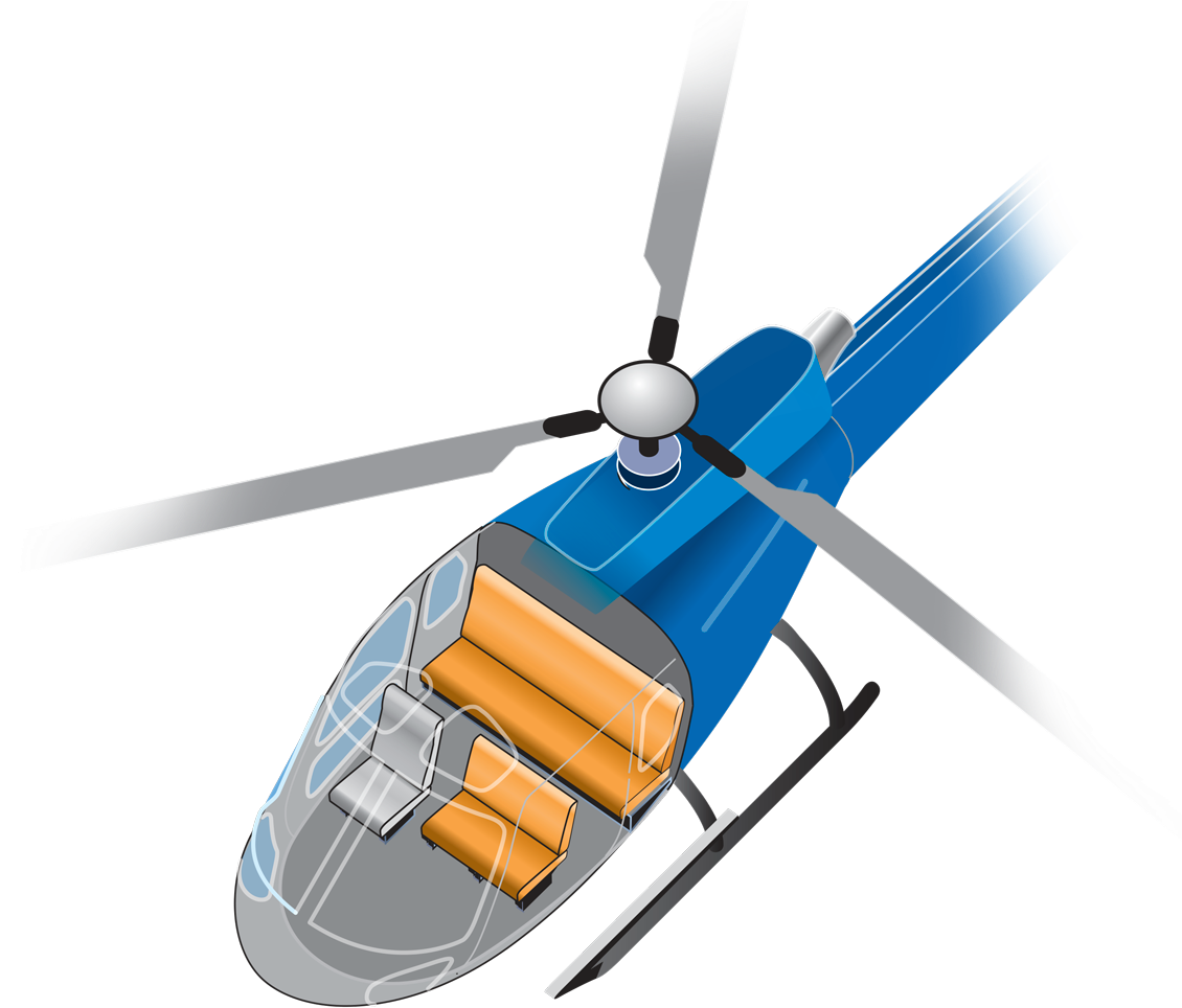 Airbus As350 A-star Interior - Helicopter Rotor (1228x1059), Png Download