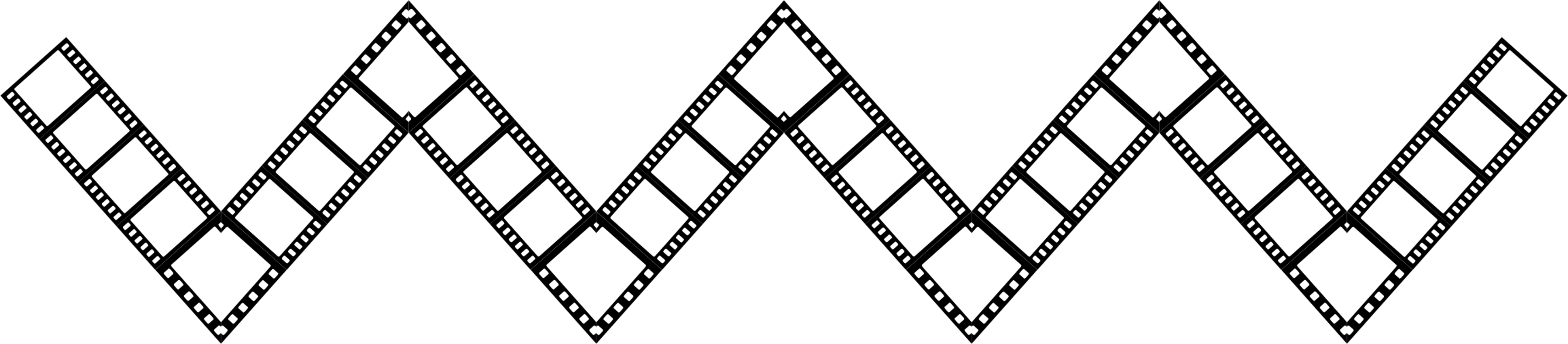Filmstrip Zigzag Drawing - Zig Zag Strip (3421x750), Png Download
