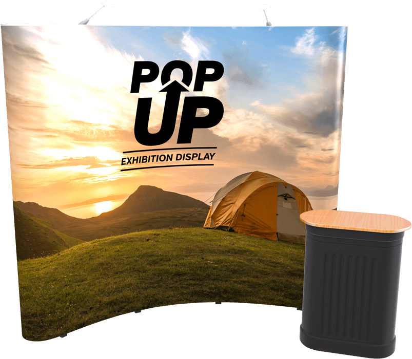 Curved Pop-up - Exhibition Banner Png (1000x1000), Png Download