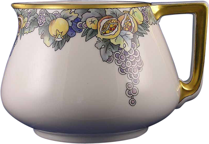 Limoges Fruit Motif Cider/lemonade Pitcher - Ceramic (800x800), Png Download