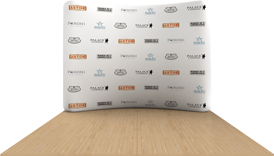 3 Meter Wide Curved Media Wall - Floor (912x521), Png Download