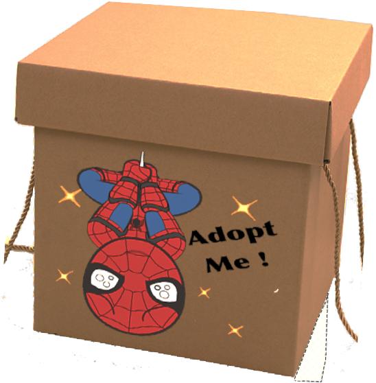 Chibi Spider Man "adopte Me" Mystery - Box (558x569), Png Download
