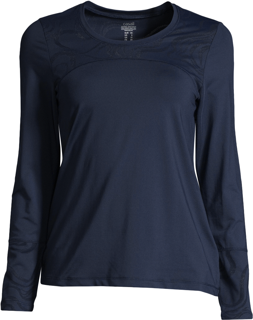 Swirl Long Sleeve Hero Blue - Long-sleeved T-shirt (1087x1553), Png Download