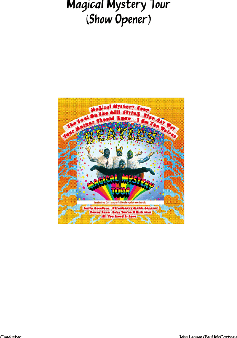 Magical Mystery Tour Brass Band - Magical Mystery Tour Album Cover (850x1100), Png Download